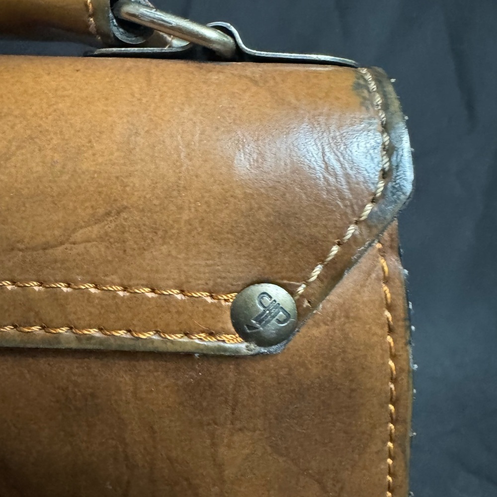 Brown vintage Leather handbag Bag - Picture 7 of 9
